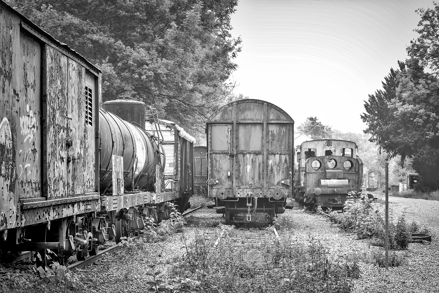Oude treinwagon 